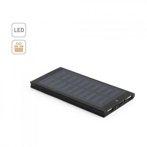 mah powerbank met zonnepaneel van 100% gerecycled aluminium Clerk