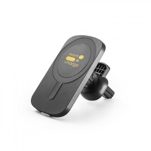 Car smartphone holder with wireless magnetic charger 15w in recycled abs 100% rabs Koch