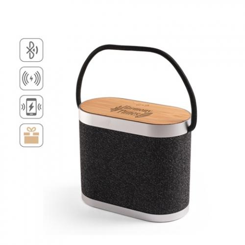 5W draagbare luidspreker met supersnelle 15w draadloos oplader en 2 uur batterijduur gemaakt van bamboe en 100% rpet Guetta