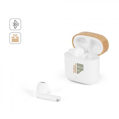 Draadloze hoofdtelefoon met 5 uur autonomie in gerecycled abs 100% rabs en bamboe Cobain
