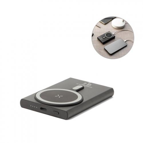 Magnetic power bank with superfast charging in recycled aluminum and recycled abs 5000 mah Wright 5