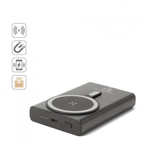 Magnetic power bank with superfast charging in recycled aluminum and recycled abs 10000 mah Wright 10