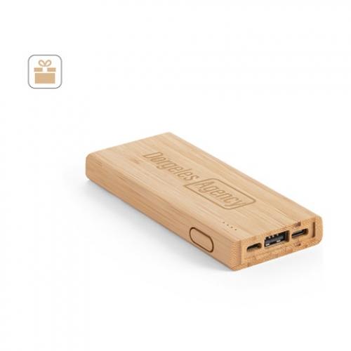 Powerbank 5000 mah in bamboe Kohn