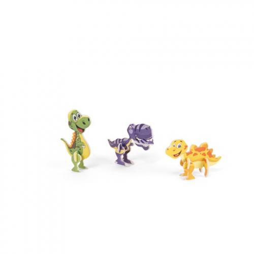 3D puzzle in paper and eva in the shape of a dinosaur Dinosaurus