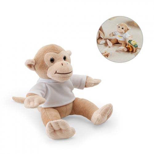 Monkeyshaped plush toy with tshirt Monky