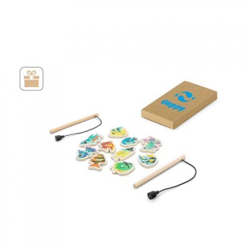 Fishing game consisting of 10 wooden fish ideal for children Fishy