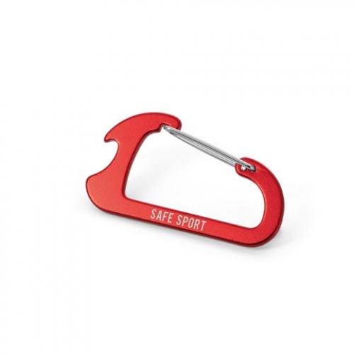 Karabijnhaak met aluminium capsuleopener Close