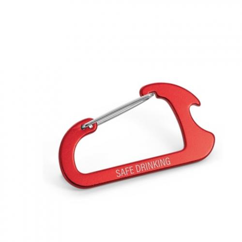 Karabinerhaken mit flaschenöffner Close