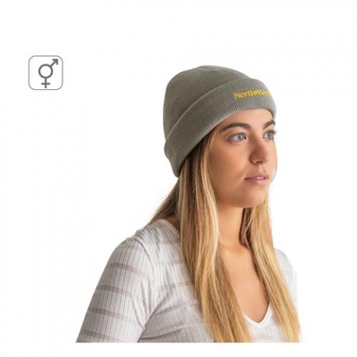 Gerecycled polyester 100% rpet dubbellaagse unisex beanie Carl