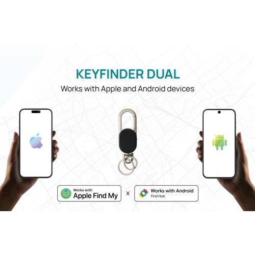 Keyfinder Dual keychain with worldwide locating