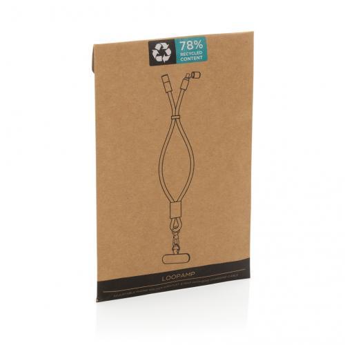 LoopAmp RCS rPET verstelbare telefoonarmband 60W kabel