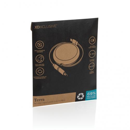 Terra recycled aluminum uittrekbare 240W kabel