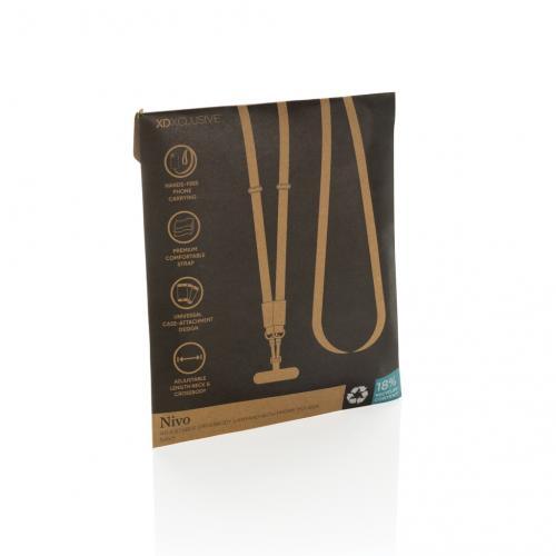 Nivo RCS recycled PET Crossbody lanyard