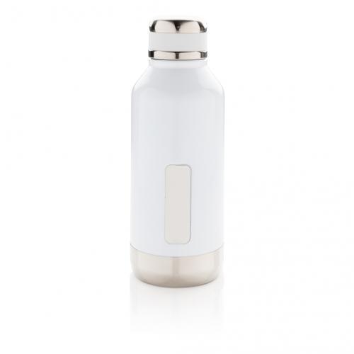 Leak proof vacuum bottle with logo plate