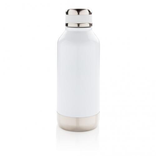 Leak proof vacuum bottle with logo plate