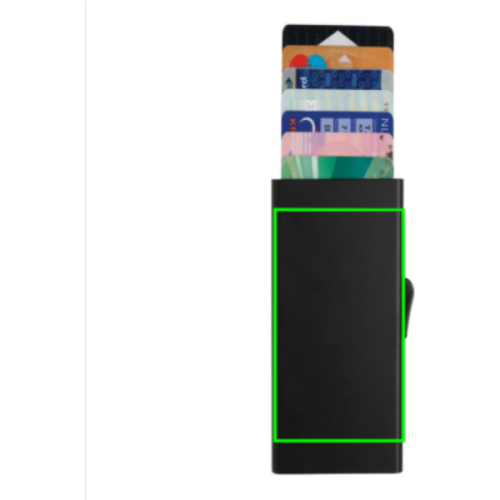 Porta Carte Di Credito In Metallo - 2 Pezzi - Protezione RFID - Nero E Rosso