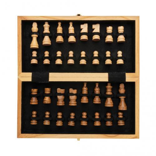 Jogo de xadrez dobrável de luxo em madeira FSC®.