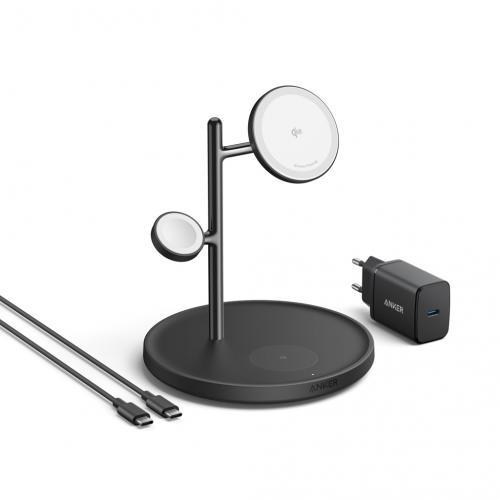 Anker MagGo draadloze oplaadstandaard (3-in-1-standaard)