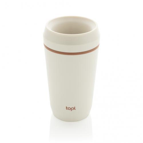 Topl Recycled Plastic To Go beker gepatenteerd 360 Lid 354ml
