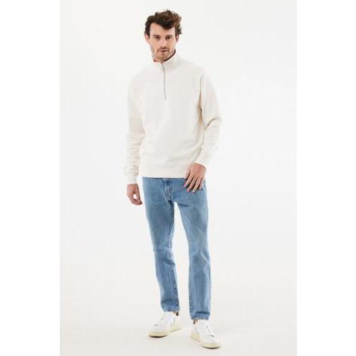 IQONIQ Elgon recycled cotton quarter zip sweater