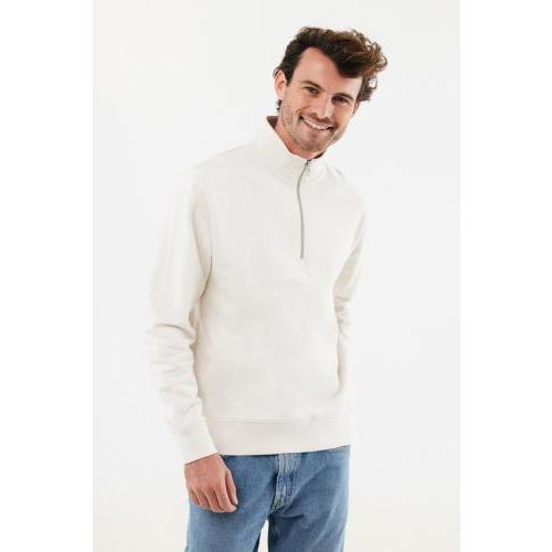 IQONIQ Elgon recycled cotton quarter zip sweater