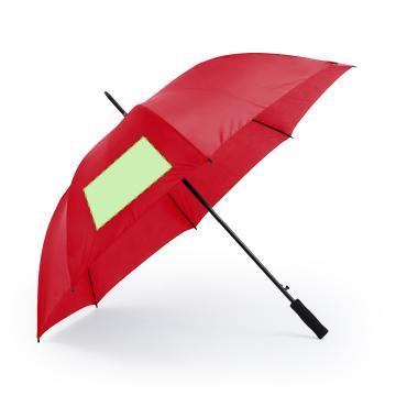 Em um guarda-chuva painel