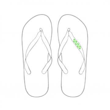 Right flip-flop outer strap