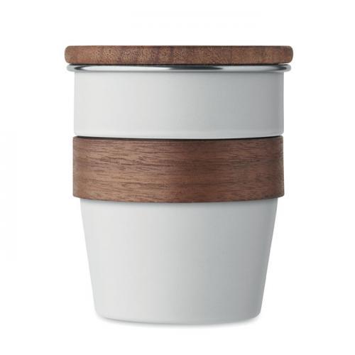 Einwandiger becher 350 ml Walnut