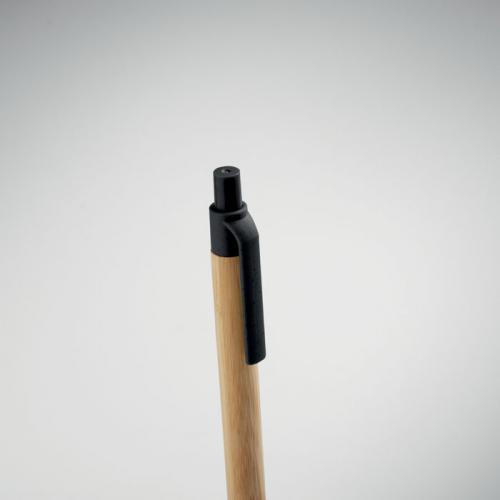 Bamboe balpen met drukknop Itea colour
