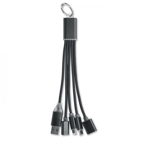 5-In-1 laadkabel sleutelhanger Hublue