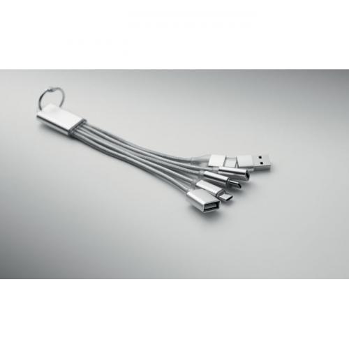 5-In-1 laadkabel sleutelhanger Hublue