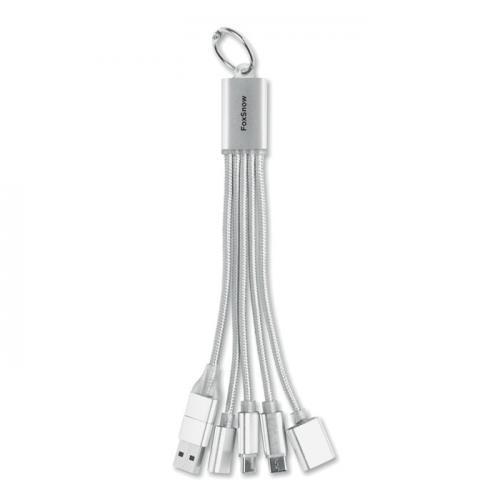 5-In-1 laadkabel sleutelhanger Hublue