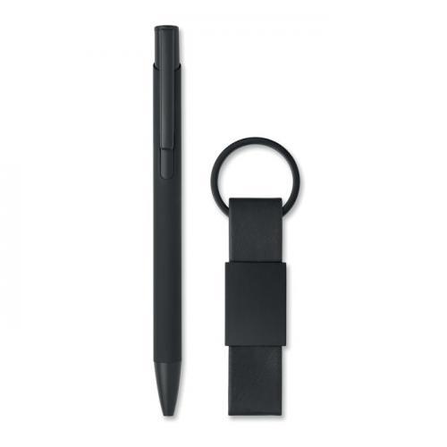 Balpen en sleutelhangerset pu Escri set