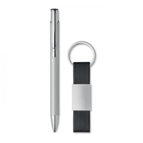 Balpen en sleutelhangerset pu Escri set