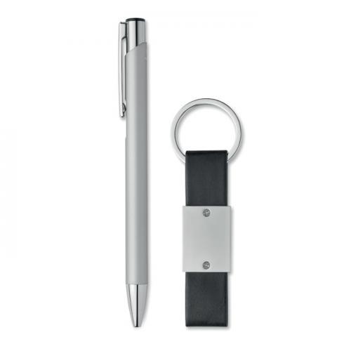 Balpen en sleutelhangerset pu Escri set