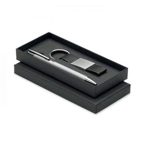 Balpen en sleutelhangerset pu Escri set