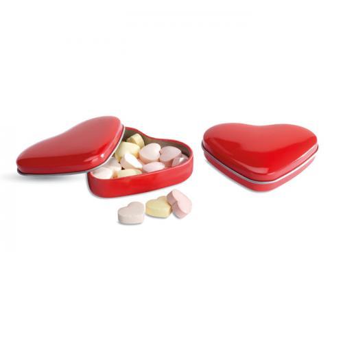 Herzdose mit bonbons Lovemint