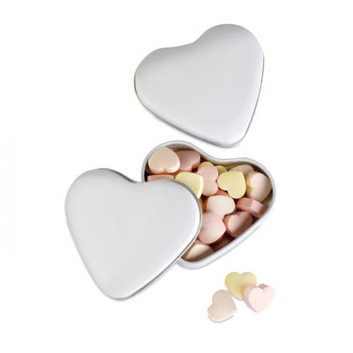 Herzdose mit bonbons Lovemint