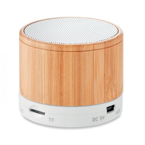 Draadloze luidspreker Round bamboo